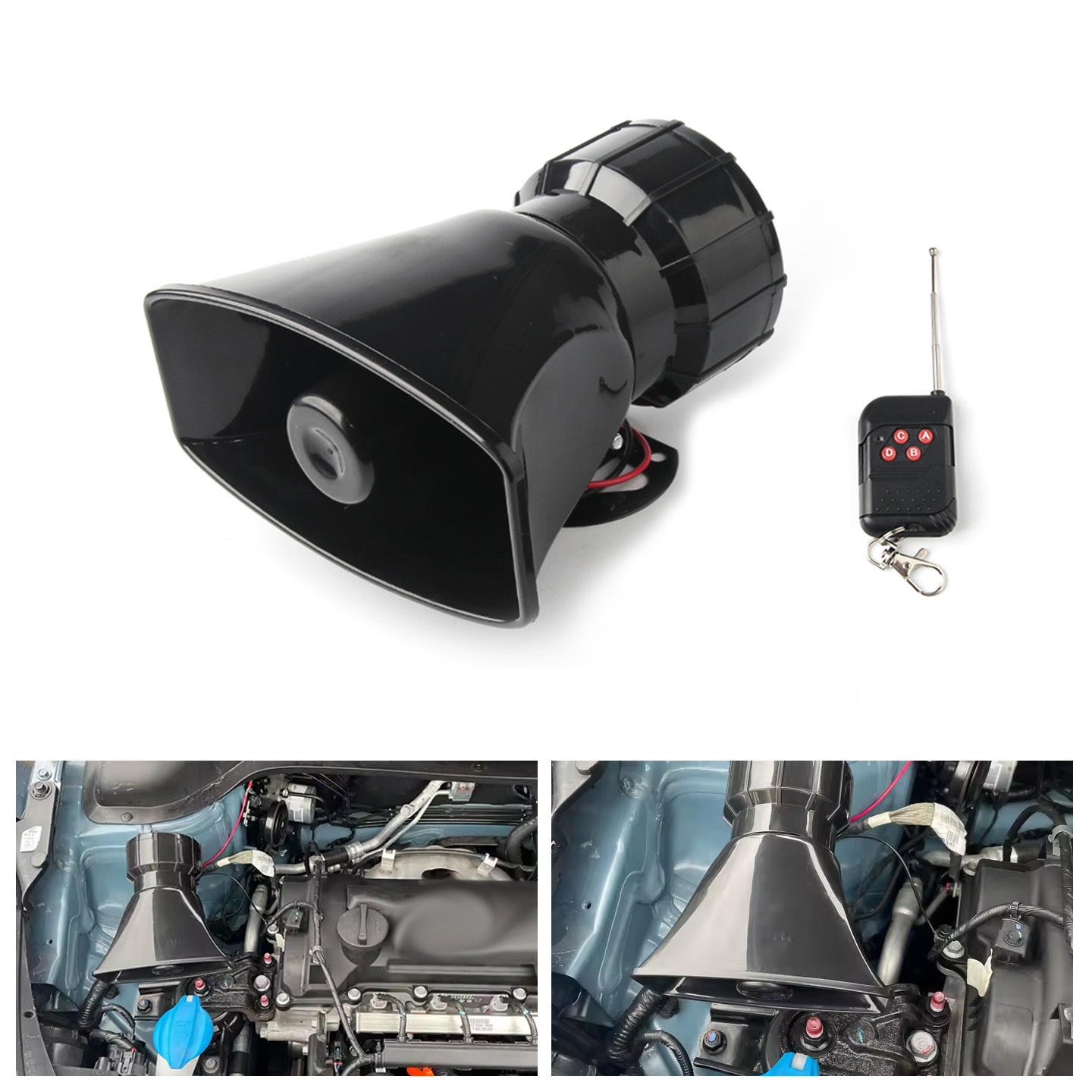 Emergency Whistle Loud - 12V Hoparlör 130dB Kablosuz Elektronik Siren